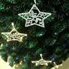 Decoração de vitrine de shopping para árvore de Natal folhas verdes mais lâmpada de fio de cobre branco quente joias de fibra óptica árvore atacado transfronteiriço