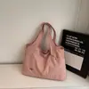 Bolsa de Lona Versátil Transfronteiriça Bolsa de Ombro Grande Capacidade Estilo Coreano Estilo Preguiçoso Bolsa para o Dia a Dia Bolsa de Compras Bolsa Tote Leve