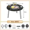 Parrilla de Barbacoa para Exterior para Uso Doméstico, Mesa de Barbacoa Plegable Portátil Sin Humo, Parrilla de Carbón para Patio Exterior Preparación de Té