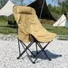 Nova Cadeira Lua de Encosto Alto Cadeira Dobrável para Exterior Cadeira Dobrável Portátil Camping Pesca Banquinho Cadeira de Praia Cadeira de Descanso