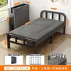 Cama de solteiro dobrável simples para uso doméstico, cama de cochilo para adultos, cama de casal para quarto, cama extra para moradia de aluguel, cama de ferro de painel duro portátil