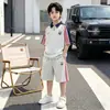 Traje de Verano de Manga Corta para Niños 2026 Estilo Nuevo Niños Grandes Verano Casual Niños Delgado Transpirable Camisa Polo para Niños