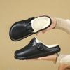 Chinelos de Algodão Estilo Casal Masculino e Feminino, Sapatos de Dedo do Pé, Solas Grossas Boken, Com Veludo, Espessados e Quentes, Calçados de Outono e Inverno