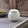 Mini Pote de Cerâmica para Chá, Pote Selado de Pó de Gesso, Pote para Armazenamento de Chá de Flores, Garrafa Pequena de Porcelana, Caixa de Chá Portátil