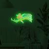 Película PET de dibujos animados Hada de las flores luminosa verde pegatina luminosa para interruptor AFG transfronteriza dormitorio sala de estar pegatina de pared decorativa