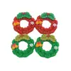 Corona de Navidad para Paisaje en Miniatura Accesorios de Resina Decoración de Escena Adornos Colgante para Llavero Adornos para Manualidades Imanes para Refrigerador