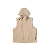 Yidao Vintage Otoño 2026 Nuevas Llegadas Marca de Moda para Exteriores Diseño Funcional con Bolsillos Color Sólido Holgado con Capucha Chaleco sin Mangas