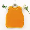 Pantalones de peto sin mangas para comer bebés, delantales para niños, anti-manchas, baberos para comer bebés, conjunto de ropa para jardín de infantes