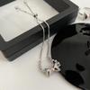 Pulsera Dulce de Lazo Moda para Mujer Plata S925 Coreana Elegante Pulsera Elegante Ins Diseño Nicho Pulsera con Sentido del Diseño