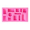 Molde de Silicona para Bloques de Construcción de Robot Molde para Decoración de Pasteles de Fondant Chocolate Herramientas de Horneado