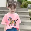 Camisetas Transpirables de Algodón Puro de Manga Corta para Niños y Niñas, Nuevo Estilo de Verano, Cómodas Camisetas de Manga Media para Niños Medianos y Grandes