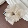 Scrunchie de Gaze Bolha Brilhante Estilo Francês Coreano para um Coque Estiloso e Fofo, Adequado para Uso Diário como Elástico de Cabelo ou Acessório de Cabelo
