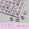 Lote Completo de Puntas de Manicura K9 Rosa Claro de Alta Calidad, Diamante Inferior Completo, Brillo Especial para la Punta del Dedo, Diamante de Vidrio Decorativo para Manicura