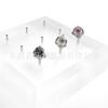Pendientes de Titanio F136 Garra de Dragón Incrustados con Circonita Cuentas Redondas Fabricante Transfronterizo Cuerpo de Aleación de Titanio G23 Joyería para Piercing Clavos para Hélice Auditiva
