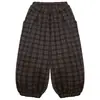 Pantalones de forro polar para niño, nuevo estilo de invierno, pantalones cónicos de una pieza de forro polar a cuadros estilo coreano para niños y bebés, al por mayor S225