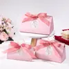 Novo Anel de Pérola UV Caixa Triangular de Alta Qualidade Caixa Criativa Fresca de Doces para Casamento Noivado Caixa de Papel Vazia