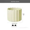 Vendas Diretas da Fábrica Simples Criativo Imitação Porcelana Vasos de Flores de Plástico Redondos Espessos Vasos de Flores Conjunto de Flocagem de Plástico Vasos de Flores Atacado