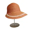 Sombrero de Sol Sencillo Estilo Coreano de Rafia para Mujer Verano Ala Ancha Protección Solar Sombrero de Paja Vacaciones Viaje Sombrero de Pescador Sombrero Cubeta Moderno