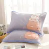 Funda de almohada de gasa 100% algodón, estilo nuevo, con doble tira, para uso doméstico, funda de almohada 100% algodón para adultos y estudiantes, Comercio al por mayor de fábrica