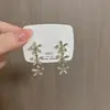 Brincos Ins Estilo Coreano Moda Design Longo Estrela de Cinco Pontas Diamante Brilhante Populares Versáteis Brincos de Estrela Joias