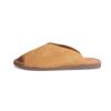 Zapatillas vintage Baotou de piel auténtica para mujer, sandalias planas de viaje de piel de vaca esmerilada, pantuflas transpirables de verano en stock