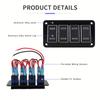 Xinhai Metal Cepillado Luz de Tira Doble Negra Panel de Control de Interruptor de Alimentación para Bus Modificado, Barco con Forma de Yate, RV