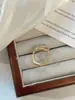 Joyería Transfronteriza Europea y Americana Moda Personalidad Anillo Brillante Nicho Geométrico de Gama Alta Anillo Articulado de Perlas de Imitación Accesorios