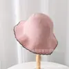 Sombrero de Pescador para Mujer Primavera y Verano Nuevo Etiqueta de Letra Tejido Sombrero Cubeta Transpirable Ins Estilo Coreano Más Fácil de Combinar Plegable Sombrero para el Sol