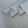 Lino algodón espiguilla raya de color 230g espiguilla vintage tejido de traje de lino algodón Tejido jacquard teñido en hilo en stock