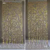 Nuevos accesorios para bodas estilo 'old money', decoración de boda con cortinas de lentejuelas doradas, cortinas de cuentas para techo y cortinas de cuentas de cristal