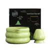 Set de Té Matcha Estilo Japonés Transfronterizo Traje Color Matcha con Tarro para Polvo de Té Amazon Tazón Matcha con Boca Caja de Regalo