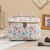 Bolsa de Maquiagem Criativa de Luxo Moda Portátil à Prova d'Água Bolsa de Lavar Grande Capacidade Bolsa de Armazenamento de Maquiagem Bolsa de Mão em PU