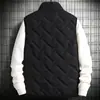 Chaleco de algodón para hombre, chaleco moderno 2023, nuevo para otoño e invierno, ropa cálida, chaleco de trabajo liso para hombre