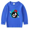2026 Comercio Exterior Primavera y Otoño Camiseta de Algodón para Niños Cuello Redondo Manga Larga Camiseta Base Tiktok Niños Niñas Bebé Camiseta
