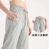 Pantalones Anchos de Tacto Fresco Transfronterizos para Mujer, Talla Petite, Pantalones Cortos, Caída Recta Suelta, Pantalones Deportivos de Yoga, Secado Rápido