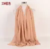 Bufanda/Pañuelo de Cabeza de Gasa con Perlas de Color Sólido, Estilo Nuevo Primavera-Verano, de Moda y Versátil, en Stock