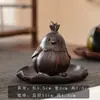 Mascota de Té de Arcilla Púrpura Zorro de Nueve Colas Adorno Creativo, Se Puede Usar para Juego de Té, Decoración de Mesa de Té Inspirada en Zen, Adorno Pequeño