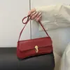 Bolsa de Ombro Única Quadrada Pequena Feminina Simples e Estilosa Nova Tendência Outono 2025 com Fecho Moda Retrô para Axila