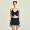 Novo Maiô Dividido de Três Peças para Mulheres Cobrir a Barriga e Aparência Emagrecedora Resort de Praia Termas Maiô [Drop Shipping]
