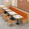Conjunto de Mesa e Cadeiras de Jantar de Madeira Maciça com Tampo de Ardósia para Restaurantes de Fast Food, Lanchonetes, Churrascarias, Lojas de Chá com Leite, Restaurantes de Café da Manhã e Estabelecimentos de Refeição