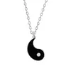 Estilo Coreano Masculino e Feminino Estilo Estudante Moda Simples Personalizado Preto e Branco Tai Chi Pingente de Colar para Casal e Bom Amigo