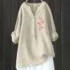 Camisa Estilo Europeu e Americano Outono Novo Manga Longa Estilo Chinês Popular Confortável Estampada Moda Versátil