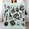 Manta de Franela con Temática de Halloween Transfronteriza Suave Cómoda Manta para Sofá Cama Oficina Camping Manta Multifuncional