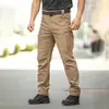Pantalones Tácticos Ajustados para Hombre, Pantalones de Entrenamiento Estilo Militar, Resistentes al Agua, Duraderos, Multibolsillo, Pantalones de Trabajo para Exteriores Primavera/Otoño