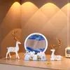 Entrada de Sala de Estar TV Vinoteca Decoración Pintura de Arena Movediza Adornos de Ciervos Paz y Alegría Nuevo Hogar Maestro Inauguración de la Casa Regalo de Boda