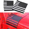 Aplicável a Pu Wrangler JK 2007-2017 Adesivo de Carro Bandeira Americana Capa de Canto Emblema de Canto do Capô Decalque