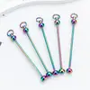 Nuevo poste creativo de cuentas diy en stock color degradado accesorios de llavero de cuentas hechos a mano colgante venta al por mayor