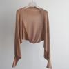 Cárdigan de Punto Protector Solar de Seda de Hielo Coreano, Chal Ligero de Verano para Cubrir, Camisa para Aire Acondicionado, Top tipo Batwing para Mujer