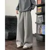 Pantalones de chándal anchos de corte limpio estilo americano para hombre, nuevos pantalones deportivos casuales de pierna recta holgada de moda para primavera, otoño e invierno