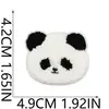 Parche Bordado de Panda Lindo, Parche de Panda para Decoración DIY de Ropa y Bolsos, Parche de Panda Pequeño con Sombrero